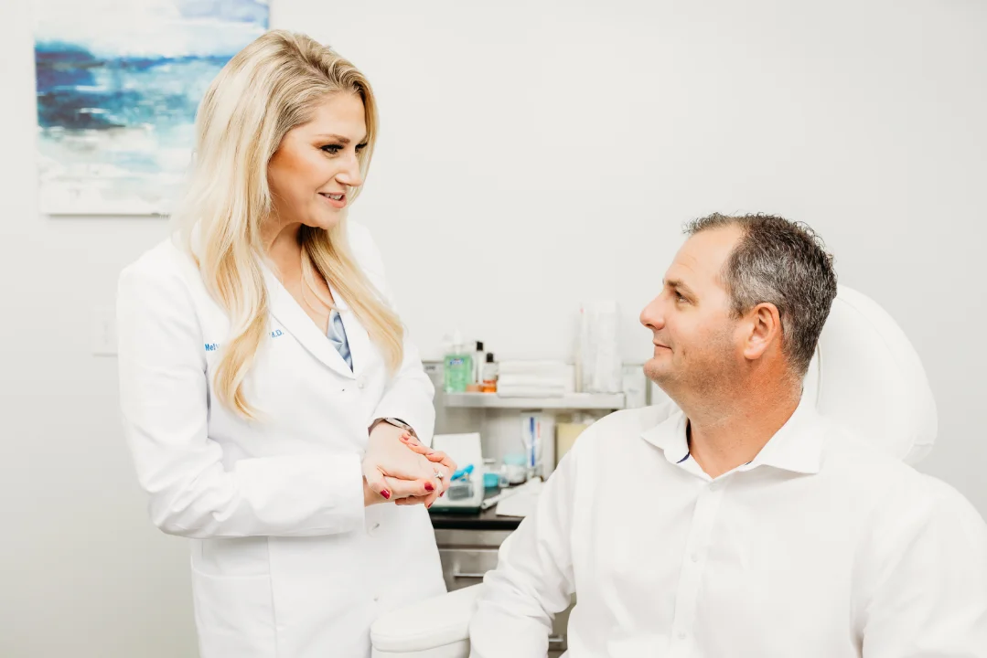sinus infection vs allergies: male patient consulting dr. hancock